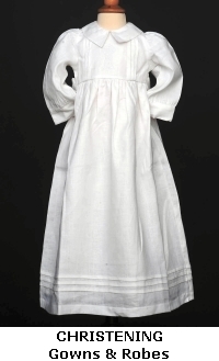 linen christening dress