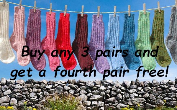 Irish Donegal Tweed Socks 3+1